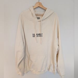 Taylor Swift The Eras Tour Beige Hoodie Pullover Sweatshirt Size 3XL Unisex